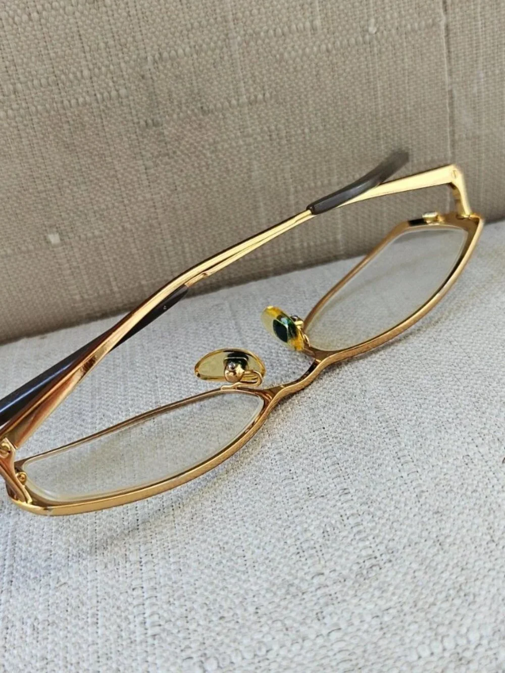 Vintage Anne Klein Women Eyeglasses Frame Gold Tone Eyewear AKNY9084 Glasses